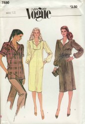 7880 EZ VOGUE PULLOVER LOOSE STRT DRESS PATTERN 14